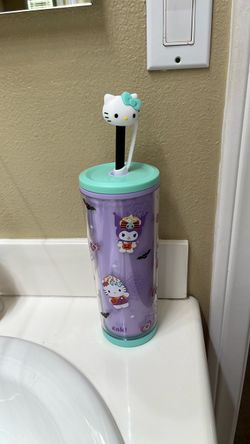 Hello Kitty ZAK! Brand tumbler with the hello kitty head straw stopper NEW