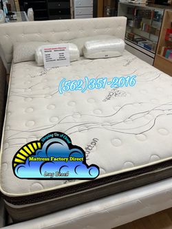 Serenity queen mattress and box spring bed set colchón y tambor