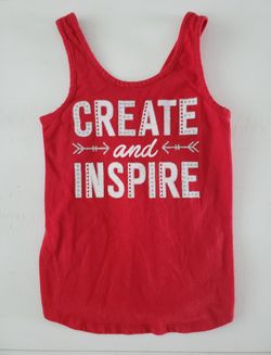 Justice Girls Size 7 Red Tank Top