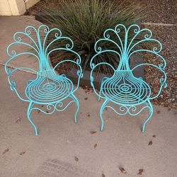 Vintage Rod Iron Chairs (2)