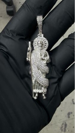 San judas pendant silver