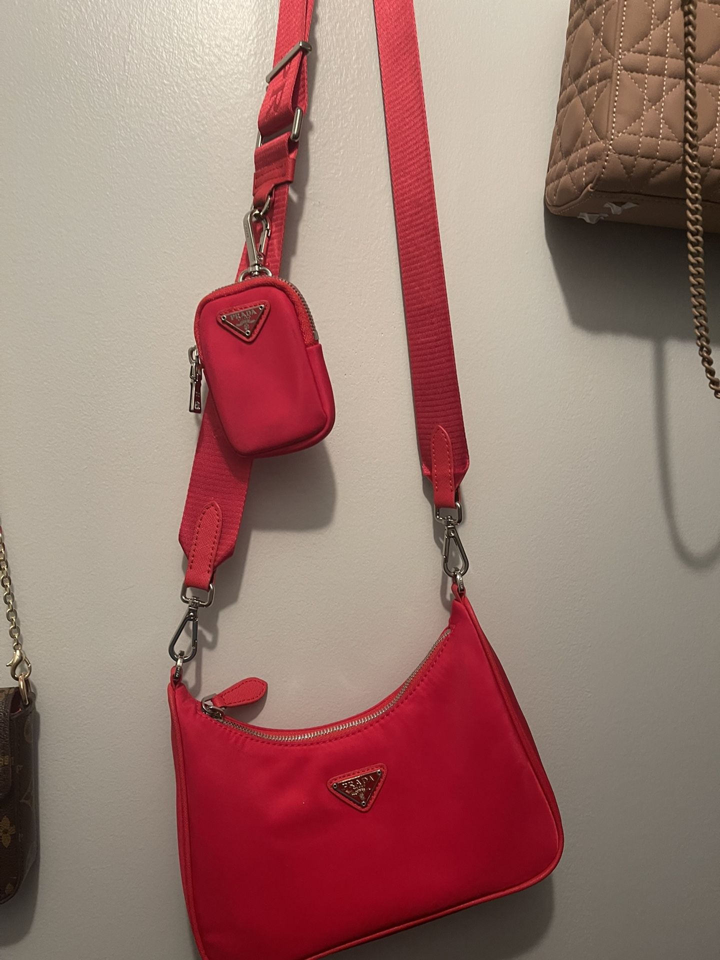 Prada Red Nylon Bag