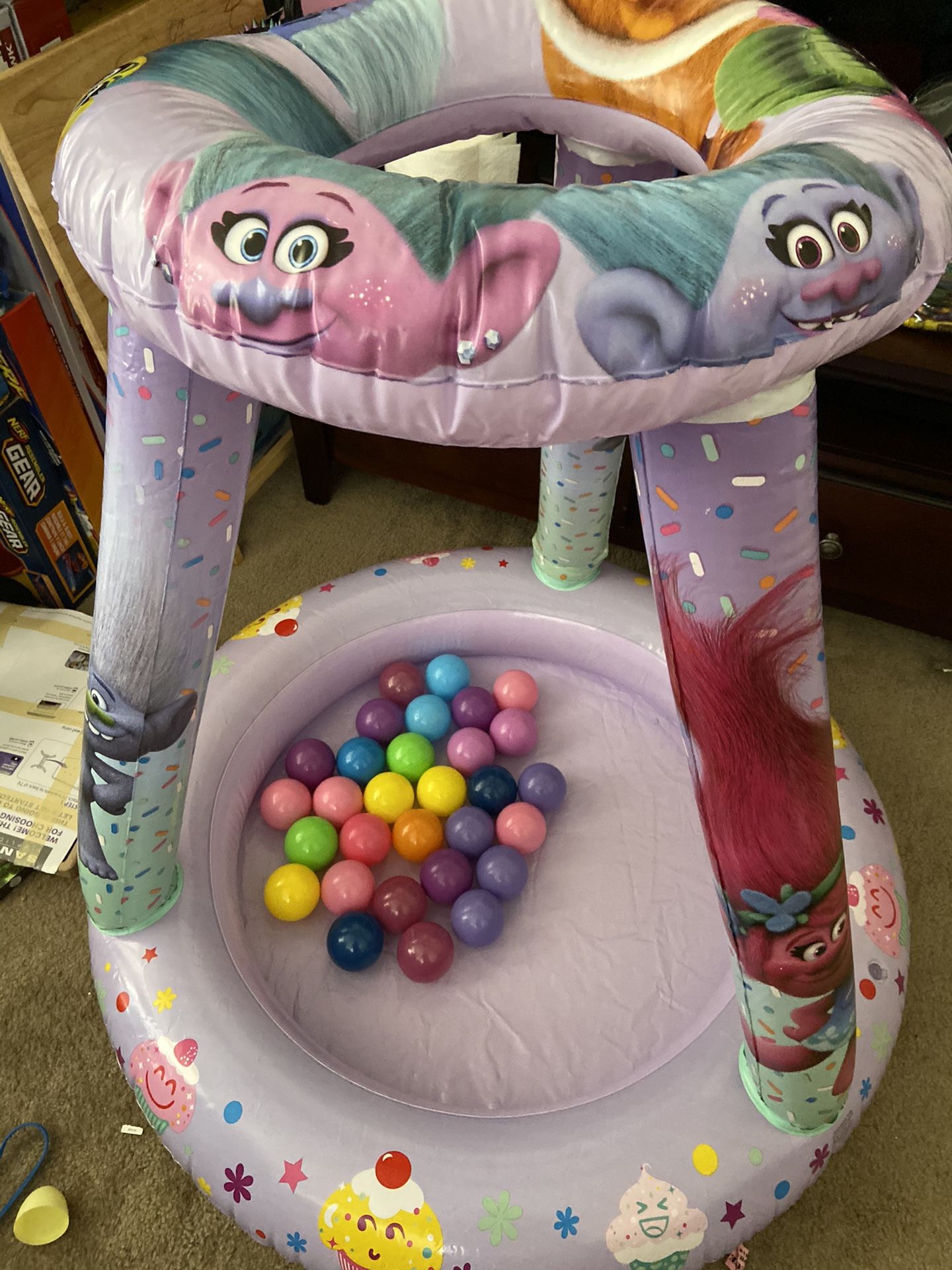 Used troll ball pit comes with 30 balls