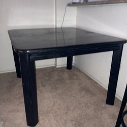 Solid square Black Table 