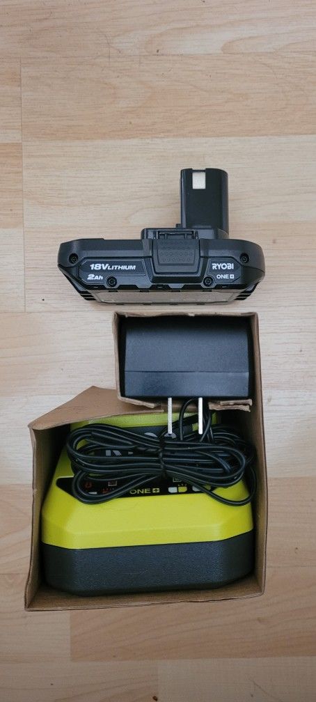 Ryobi ONE+ HP 18V High Performance Lithium-Ion 2.0 Ah Battery With Charger*Brand New*