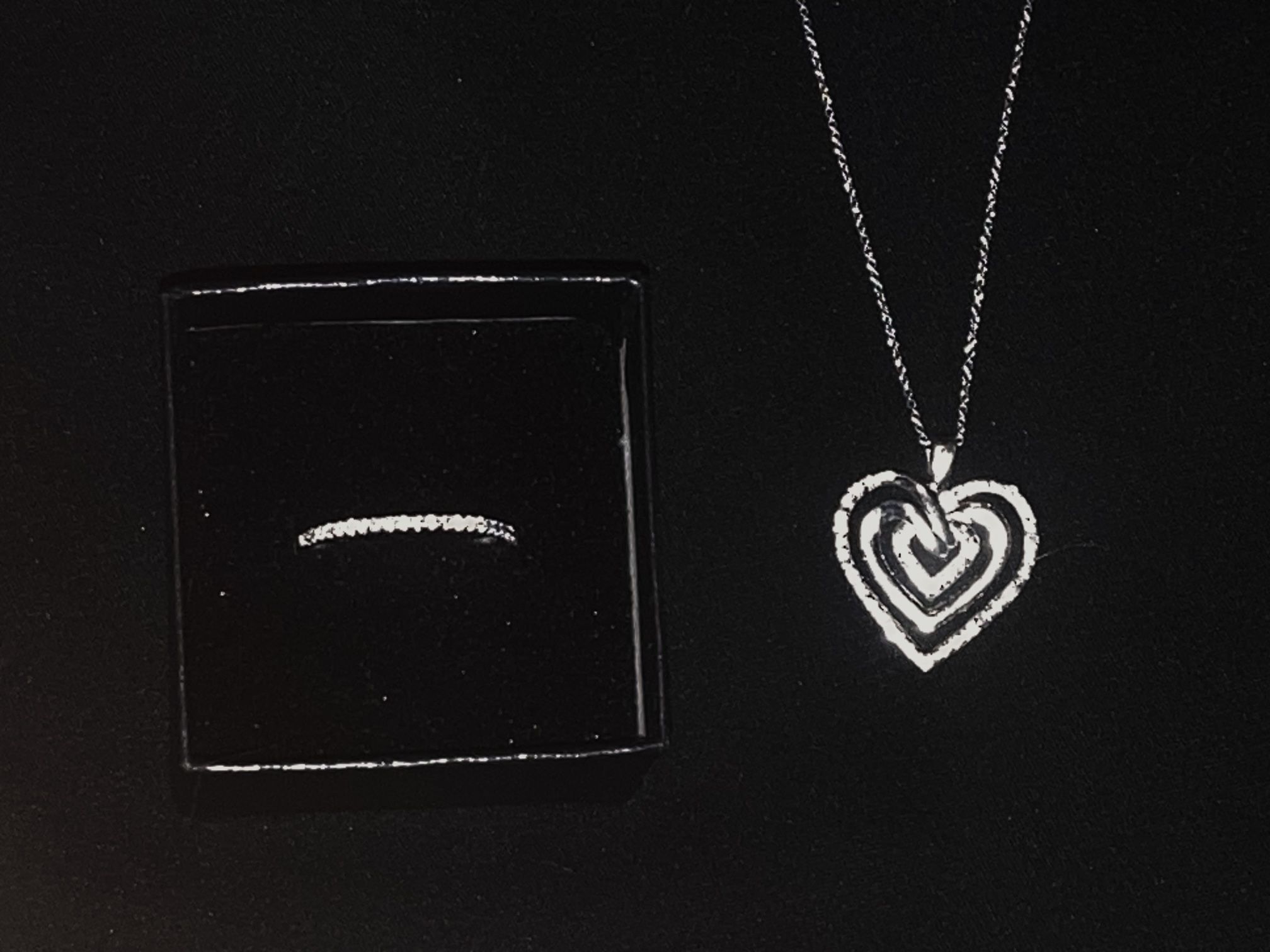 Sterling silver + diamond set