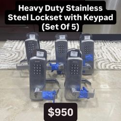 Heavy Duty Stainless Steel Lockset With Keypad (Set Of 5) Pickup Available Today 