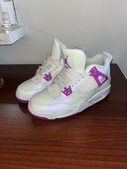 Jordan 4 Retro GS White hyper violet