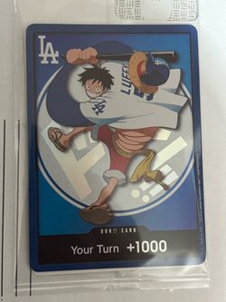 2026 ONE PIECE LA DODGERS MONKEY D LUFFY DON CARD PROMO 7/2/26 SEALED WOW!