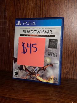 PlayStation Video Game PS4 PS5 Shadow of war
