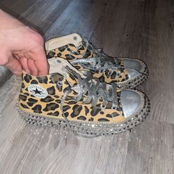 Cheetah Converse Women's Shoes Size 8