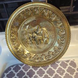 Vintage Hammered Brass Wall Plate
