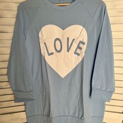 Blue Long Sleeve Shirt, XXL