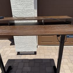 Electric Standing Desk with Wheels 55 X 24 Inches