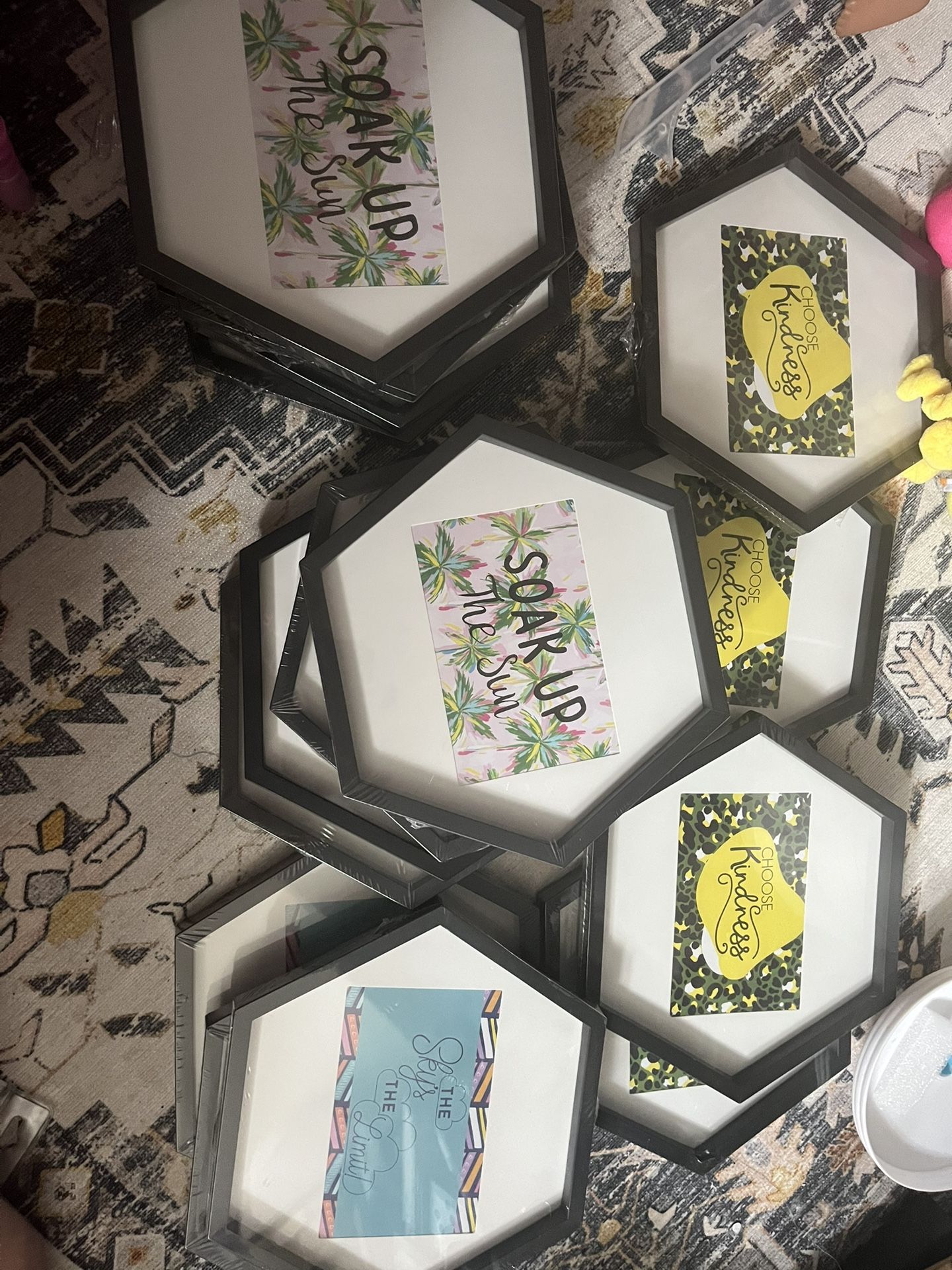 16 Hexagon Frames New