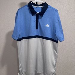 Adidas Men’s Heather Colorblock Polo Golf Shirt Used