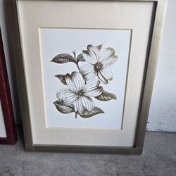 Framed Floral Art Print 