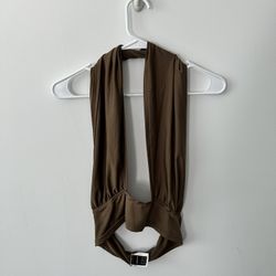 SHEIN Solid Cross Crop Halter Top