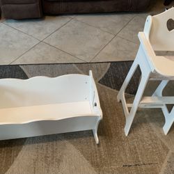 Baby Doll Cradle & High Chair