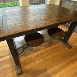 World Market Galvin Wood Table with stools