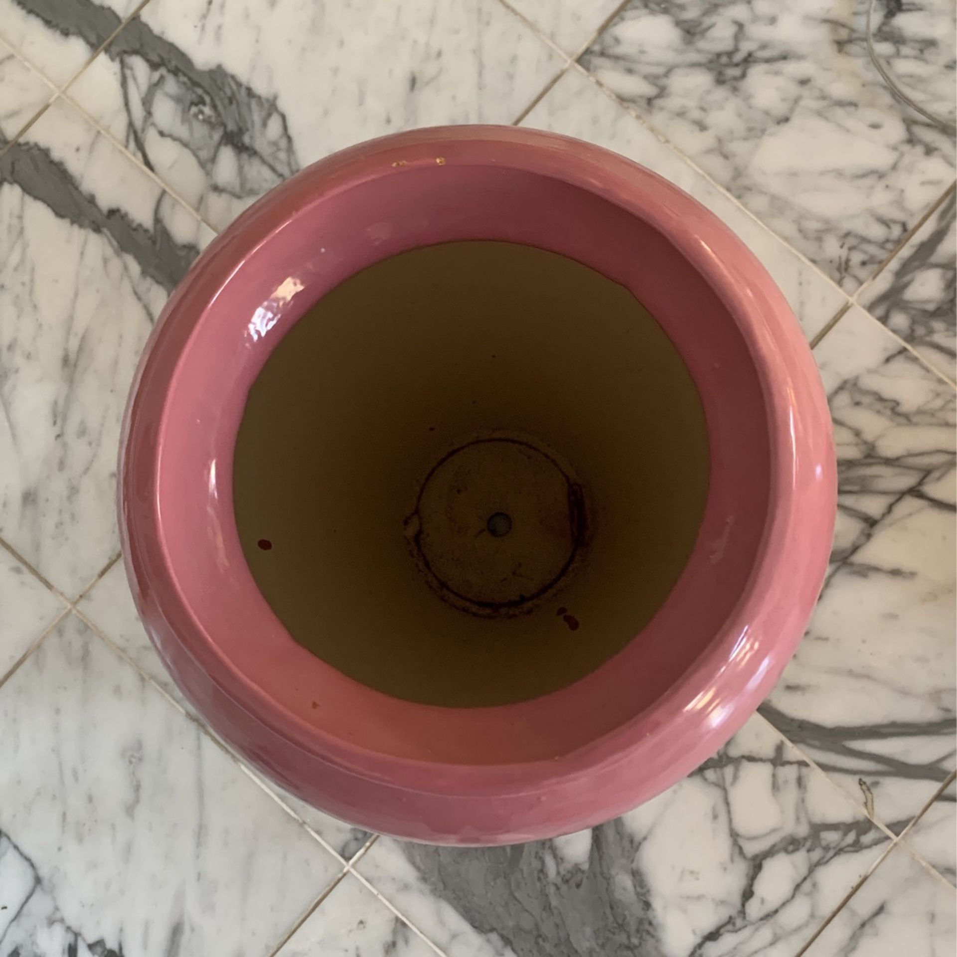 Tall Pink Flower Vase/Pot Urn Shaped