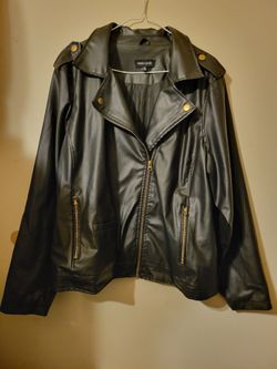 Black Faux-leather Jacket