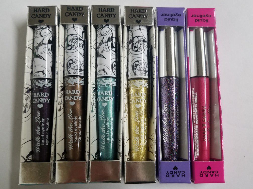 Hard Candy Walk the Line Liquid Eyeliner Eye Liner Lot of 6 Different Colors