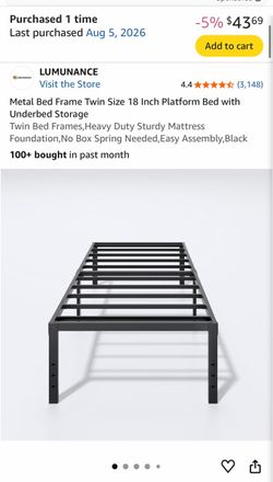 Twin bed and mattress (2)