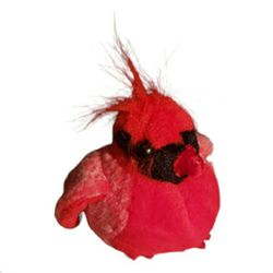 realistic bird chirping  cardinal 4" plush stuffed animal works