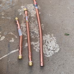  Corrugated Copper 3 Dif Sizes 24 In And Smaller 3/4 In $10 Each 