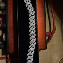 Moissanite Men Cuban Bracelet