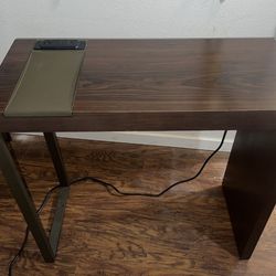 Brown Desk/Table With Outlets