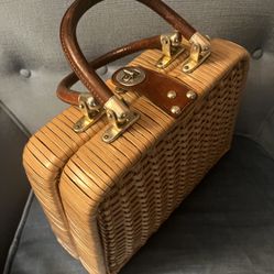 Vintage Woven Wicker Purse