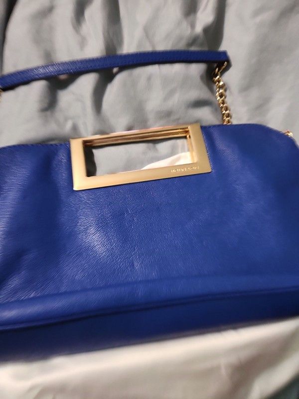 Royal Blue Leather Purse