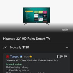 32 In Roku Hisense TV