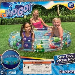H2O Go!! 3-Ring Pool By Bestway 60in x 12in