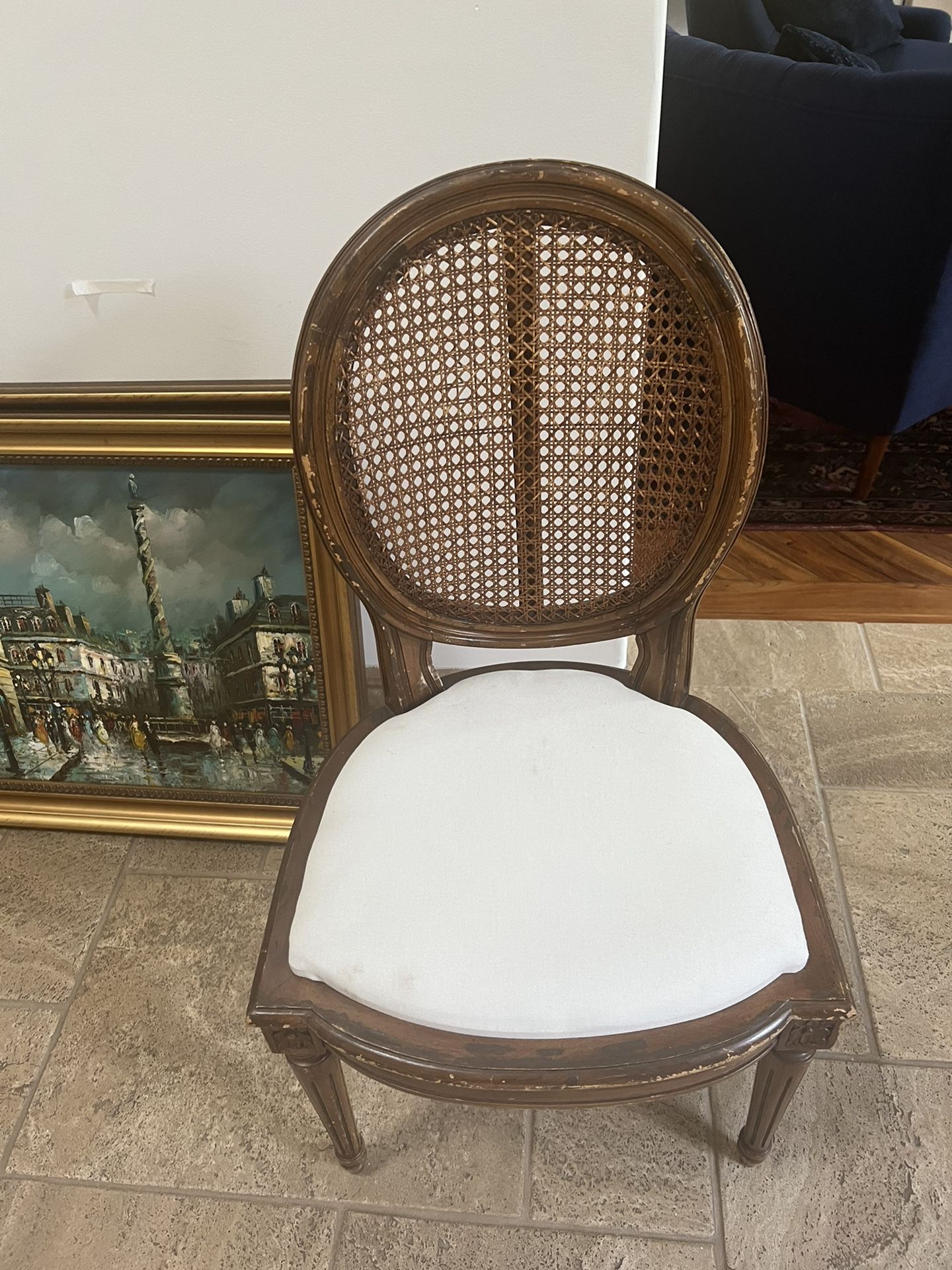  6 CANE BACK DINING CHAIRS