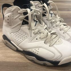 Jordan  Retro 6… White/navy Blue Size 7.5