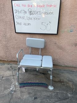 Large padded shower chairs