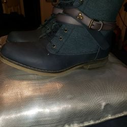 Blue / Denim Short Boots