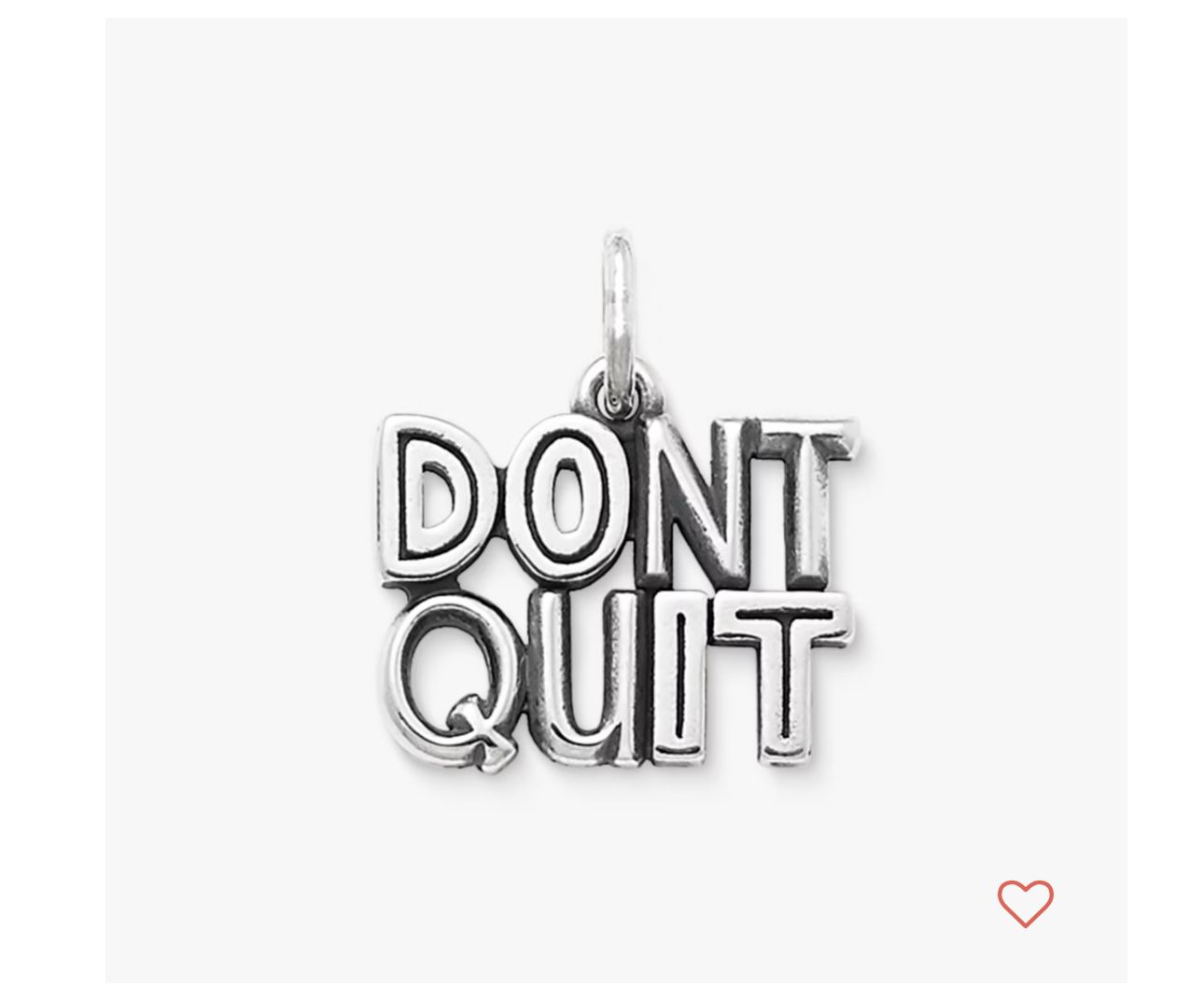 james avery silver Don't Quit Charm