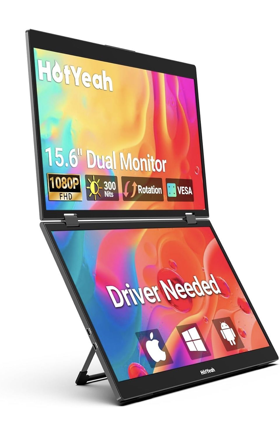 HotYeah Triple Laptop Screen Extender, 15.6”