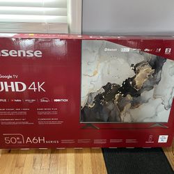 BRAND NEW - Hisense 50” UHD 4K A6H Series - Google TV