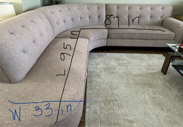 Light gray sectional sofa