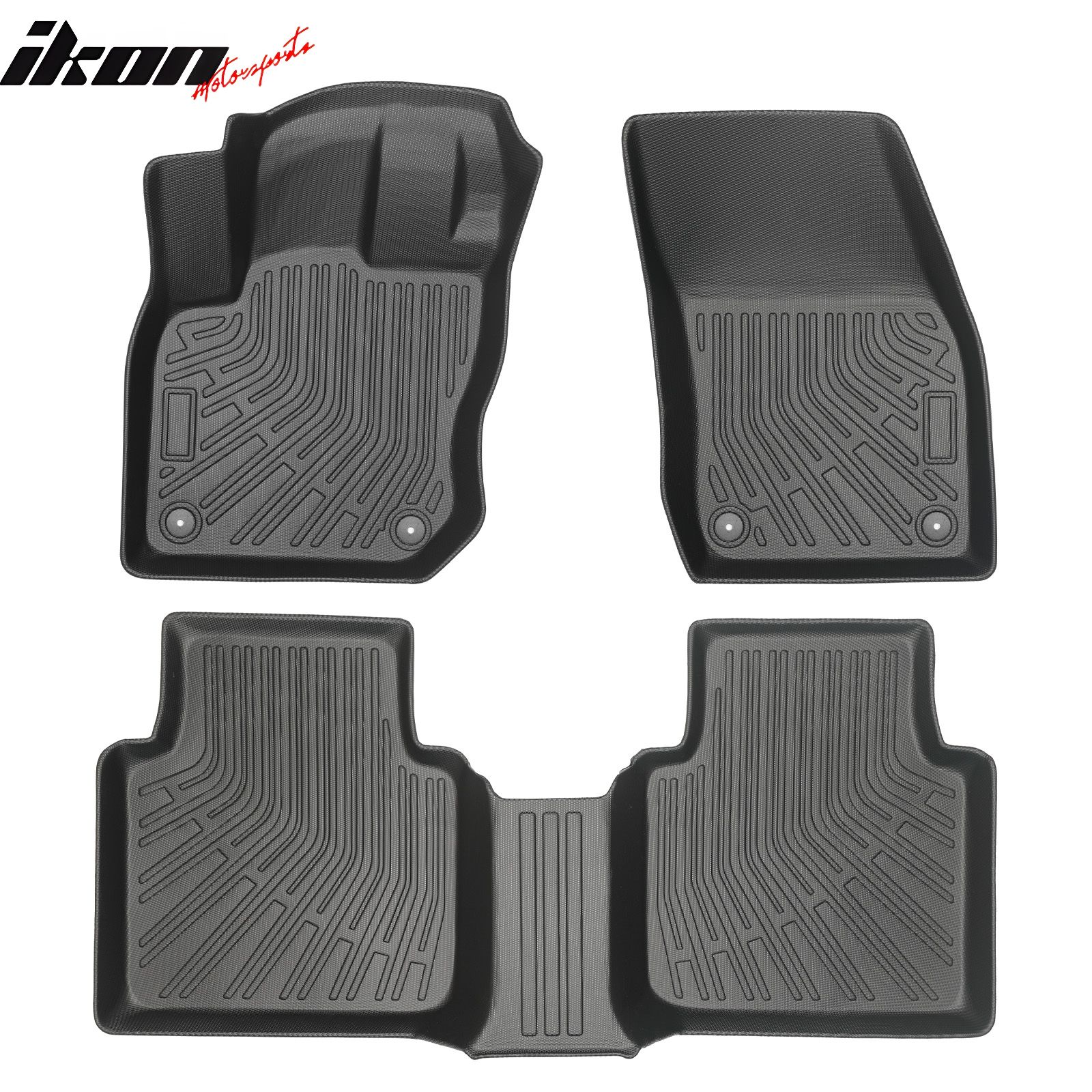 Fits 2025 Volkswagen Tiguan Floor Mats TPE All Weather 3D Heavy Duty Carpets