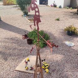 5ft Tall Metal Yard Decor 