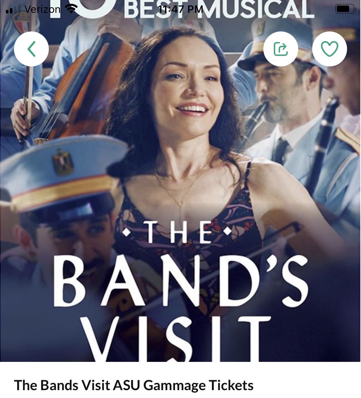 GAMMAGE VIP Row 3 Seats To Award Winning A Bands Visit