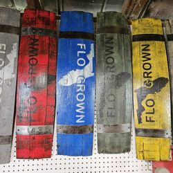 FLO GROWN Barrel Stave Signs