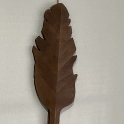 Bywood Rustic 3 D WOOD  Solid Art Leaf Hanging SET OF 2 CASH FIRM PRICE ! New! YARBROUGH