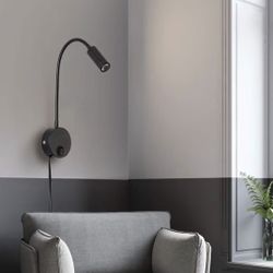 Wall Mounted Reading Light Adjustable Lamp LED Corded
